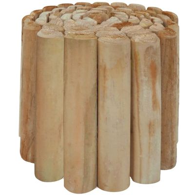 vidaXL Rollo de troncos borde de jardín madera de pino 250x30 cm