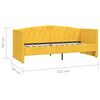 vidaXL Sof&aacute; cama con colch&oacute;n USB terciopelo amarillo 90x200 cm