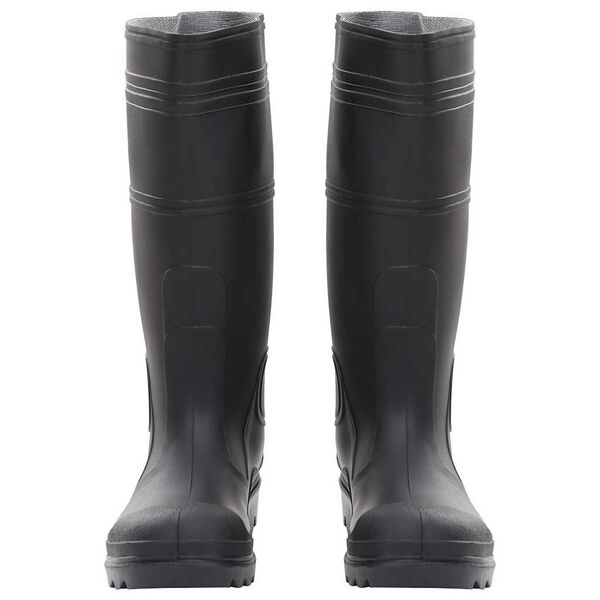 vidaXL Botas de agua negro n&uacute;mero 38 PVC