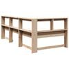 vidaXL Cabecero librer&iacute;a en forma de L madera maciza de pino 90 cm