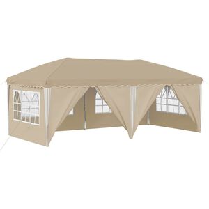 vidaXL Carpa Plegable para Fiestas 575 x 288 x 245 cm Crema