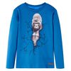 Camiseta infantil de manga larga azul petr&oacute;leo 116