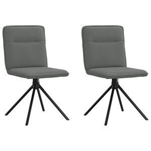 vidaXL Sillas de comedor 2 unidades tela gris oscuro