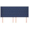 vidaXL Cabecero con orejas de tela azul 183x16x118/128 cm
