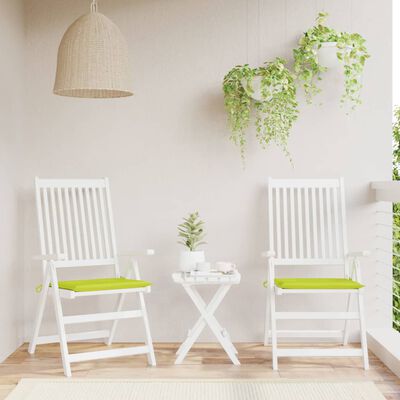 vidaXL Cojines de silla de jardín 2 uds tela Oxford verde 40x40x3 cm