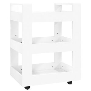 vidaXL Carrito de cocina madera contrachapada blanco 60x45x80 cm