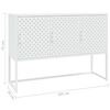 vidaXL Aparador de acero blanco 105x35x75 cm