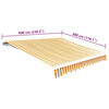 vidaXL Toldo de lona amarillo y blanco 6x3 m (sin estructura)