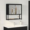 vidaXL Armario con espejo para baño Roble negro 60 x 16 x 60 cm