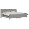 vidaXL Estructura de cama con colch&oacute;n Gris Claro 180 x 200 cm