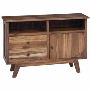 vidaXL Aparador Natural 100 x 30 x 68 cm Madera de teca maciza