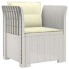 vidaXL Sill&oacute;n Individual con Cojines Apariencia de Ratan PP Blanco
