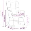 vidaXL Silla mecedora de terciopelo marr&oacute;n