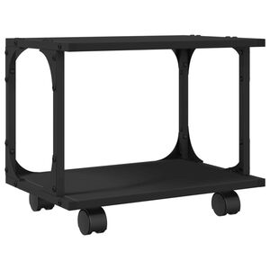 vidaXL Soporte de impresora 2 niveles madera negro 41x28x33,5 cm