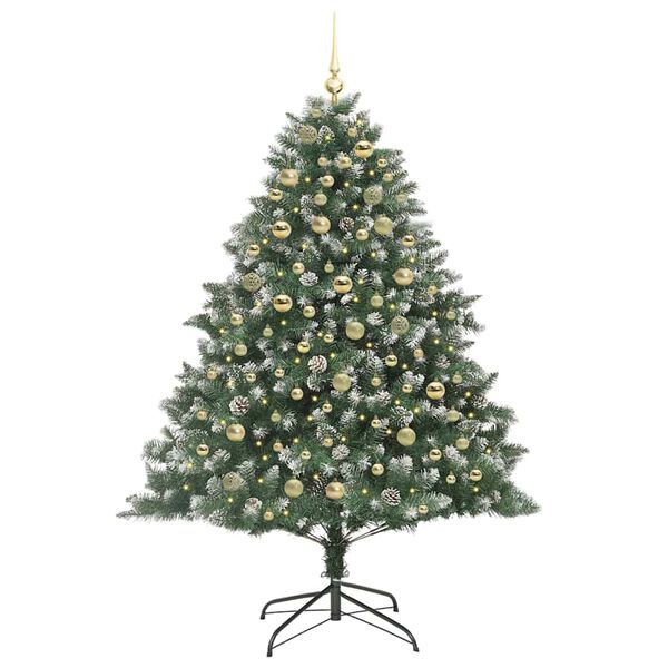 vidaXL &Aacute;rbol de Navidad artificial Verde 180 cm PVC, Pl&aacute;stico y Acero