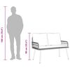 vidaXL Banco de jardín con cojín Gris 114 x 64 x 78cm Metal