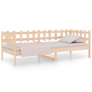 vidaXL Sof&aacute; cama sin colch&oacute;n madera maciza de pino 90x200 cm