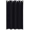 vidaXL Cortinas Opacas con Anillas 2 pcs Negro 175 x 140 cm Poliéster
