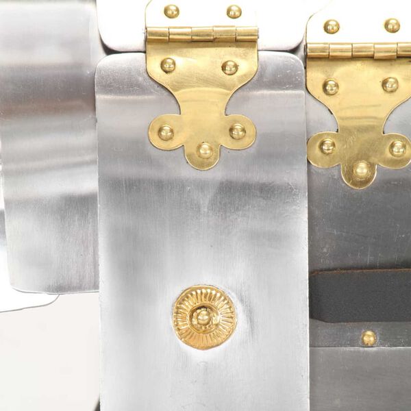 vidaXL R&eacute;plica de armadura de soldado romano LARP acero plateado