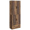 vidaXL Juego de armarios 2 uds. Madera envejecida Madera de ingenier&iacute;a