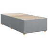 vidaXL Cama box spring con colch&oacute;n tela gris claro 90x190 cm