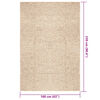 vidaXL Alfombra ZIZUR aspecto yute interior/exterior beige 160x230 cm