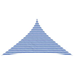 vidaXL Toldo Vela 3 x 3 x 4,2 m HDPE Triangular Azul y Blanco