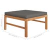 vidaXL Set de muebles de jard&iacute;n 10 pzas madera de teca y cojines gris