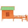vidaXL Caseta para perros madera maciza de pino marrón 159x120x88,5 cm