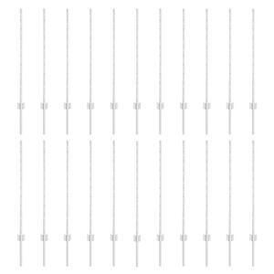 vidaXL Poste de cerca empotrado 22 uds. Plateado 140 cm