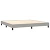 vidaXL Cama box spring con colch&oacute;n tela gris claro 200x200 cm