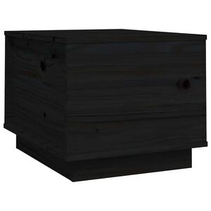vidaXL Mesa de centro de madera maciza de pino negro 40x50x35 cm