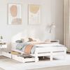 vidaXL Estructura de cama sin colchón madera maciza blanca 120x190 cm