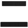 vidaXL Conjunto de mueble de TV 5 pcs Roble Negro Madera contrachapada