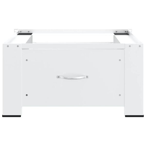 vidaXL Soporte pedestal para lavadora con caj&oacute;n blanco
