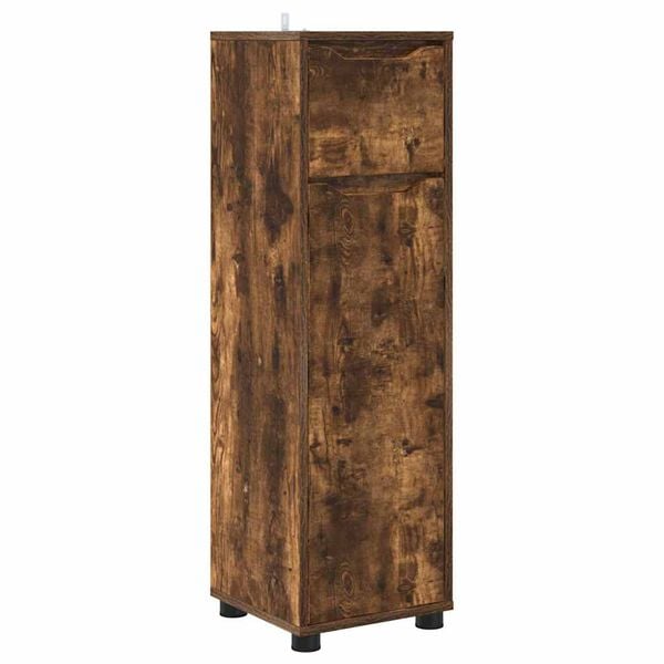 vidaXL Gabinete de Ba&ntilde;o con caj&oacute;n Roble ahumado 30,5 x 30 x 101 cm