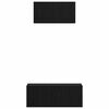 vidaXL Conjunto de mueble de TV 2 pcs Roble Negro Madera de ingenier&iacute;a