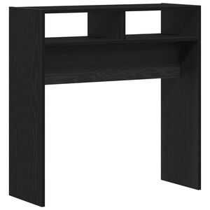 vidaXL Mesa Consola Roble Negro 78 x 30 x 80 cm Madera de ingenier&iacute;a