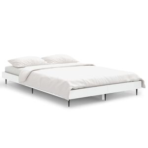 vidaXL Estructura de cama madera de ingenier&iacute;a blanca 120x190 cm
