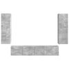 vidaXL Conjunto de mueble de TV 4 pcs Gris Concreto