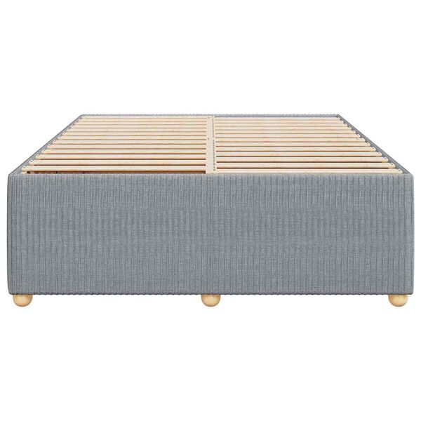 vidaXL Cama sin colch&oacute;n tela gris claro 160x200 cm