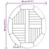 vidaXL Superficie de mesa redonda madera maciza de teca 2,5 cm 80 cm
