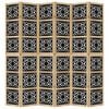 vidaXL Biombo separador 6 paneles madera maciza Paulownia marrón negro