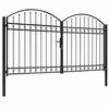 vidaXL Puerta de valla ASSEN de doble puerta con arco superior de acero 300x175 cm