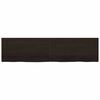 vidaXL Tablero mesa madera roble tratada marr&oacute;n oscuro 200x50x(2-4) cm
