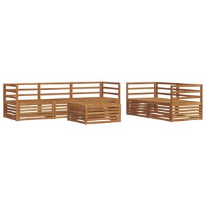 vidaXL Conjunto de sof&aacute;s de exterior 6 pcs Natural