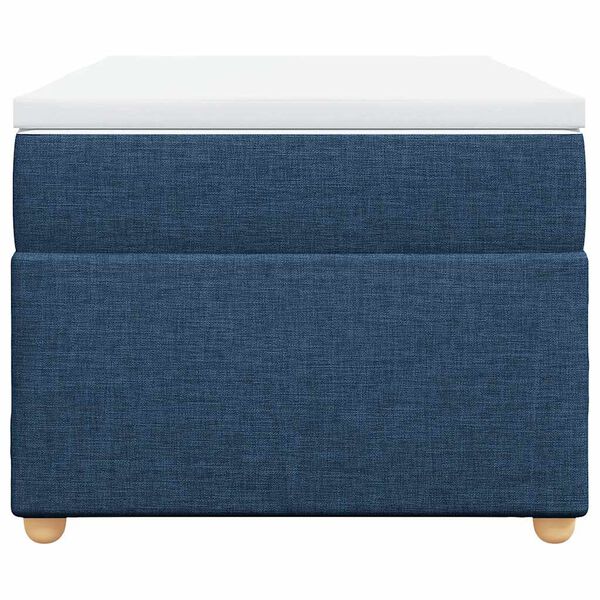 vidaXL Cama box spring con colch&oacute;n tela azul 100x200 cm