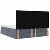 vidaXL Cama con tira de luces LED Gris oscuro 180 x 200 cm Terciopelo