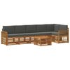 vidaXL Conjunto de sof&aacute;s de exterior 6 uds. Natural y Antracita