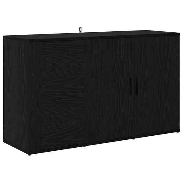 vidaXL con caj&oacute;n Roble negro 100 x 33 x 59.5 cm Madera contrachapada
